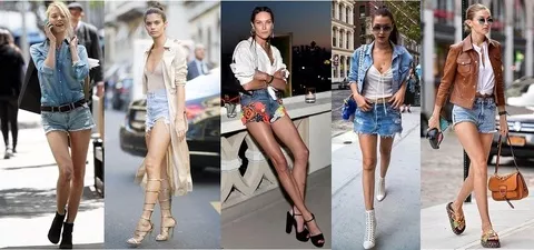 「跟著名模學穿搭」！5 種丹寧短褲穿搭術，讓妳成為街頭嬌點