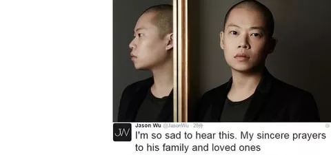 聞劉致葦離世　Jason Wu「非常悲傷」