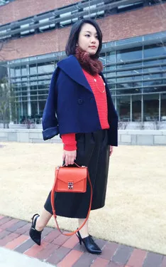[Winter Style ] Red wtih Culottes