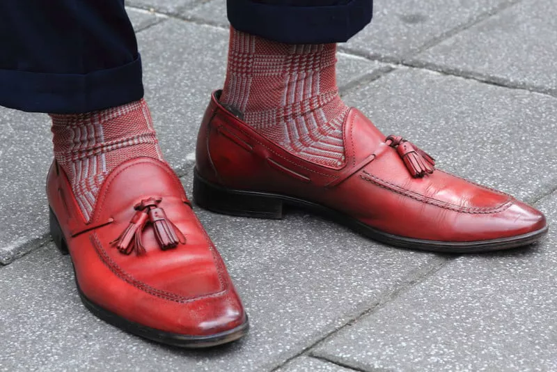 紅色紳士襪