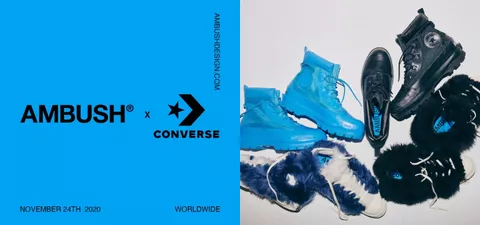 這雙上腳會帥到發抖欸！AMBUSH x Converse 最新聯名鞋款即將上市，膠底、絨毛設計讓鞋迷暴動！