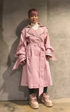 oversize pink coat