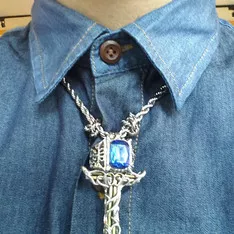 藍寶石十字架項鍊