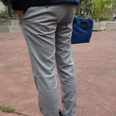 灰色西裝褲