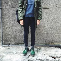 ▲ #GREEN #COLD #FALL #BARBER #CASUAL #NEW #HAIR #STYLE #GENTLE #綠 。 ▲