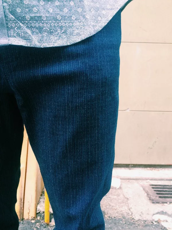直紋牛仔工作褲