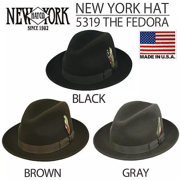 NEW YORK HAT羊毛寬帽沿紳士帽