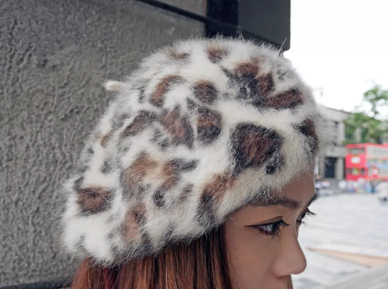 豹紋蓓蕾帽