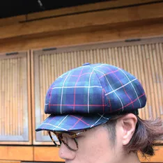 格紋報童帽