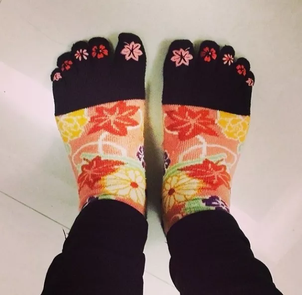 櫻花五指襪
