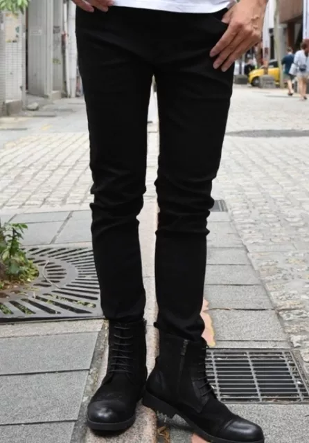 黑色9分窄版牛仔褲