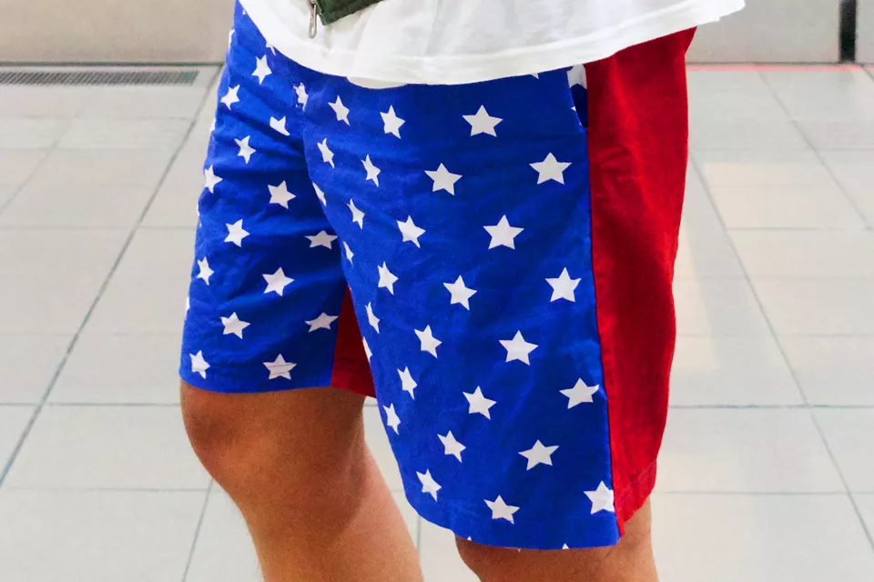 美國國旗雙色短褲