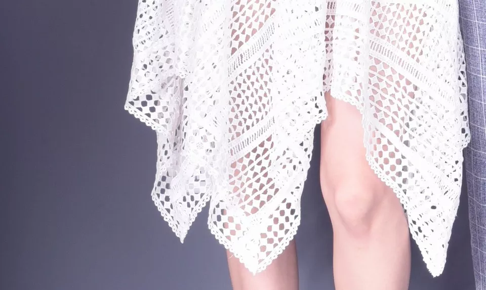 幾何編織網狀小洋裝