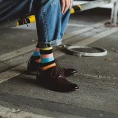 彩色條紋長襪